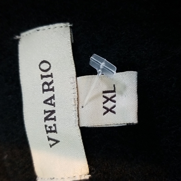 Venario Size XXL Black Cream Full Zip Sweater Jacket - Picture 5 of 6